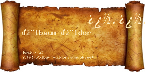 Ölbaum Áldor névjegykártya